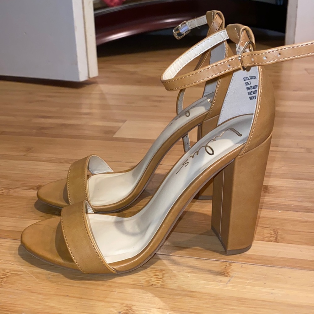 Lulus Taylor Naked Hazelnut Ankle Strap Heel